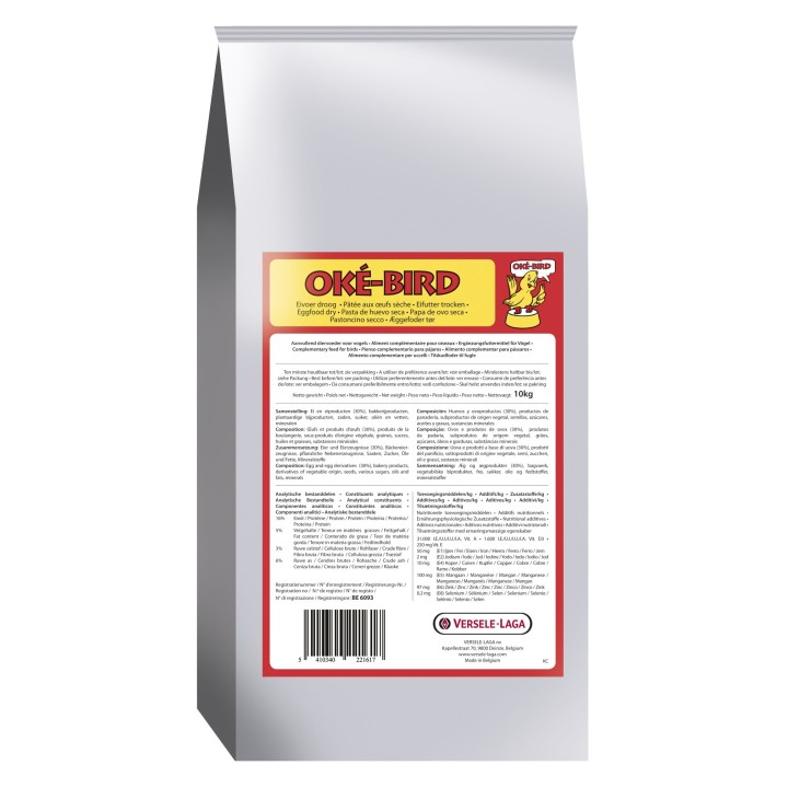 Oké-bird pâtée aux œufs sèche 10kg