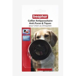 BEAPHAR Collier Antiparasitaire Anti-Puces & Tiques pour Chien au Dimpylate, Marron