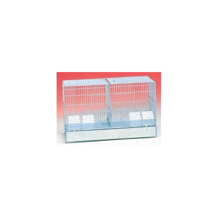Cage d'élevage double galva 55 cm