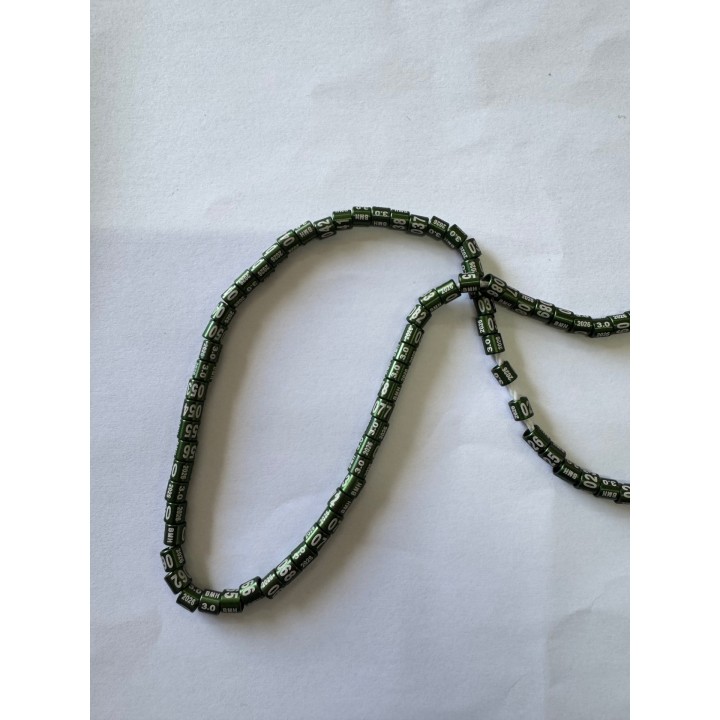 Bagues alu année 2026 couleur vertes gravure blanche 4.5 mm