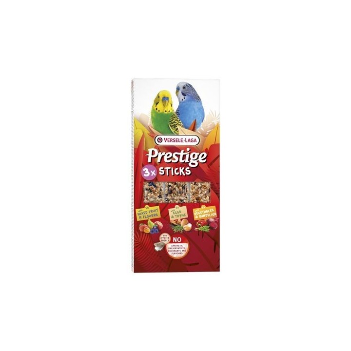 Sticks petites perruches pack 3 goûts