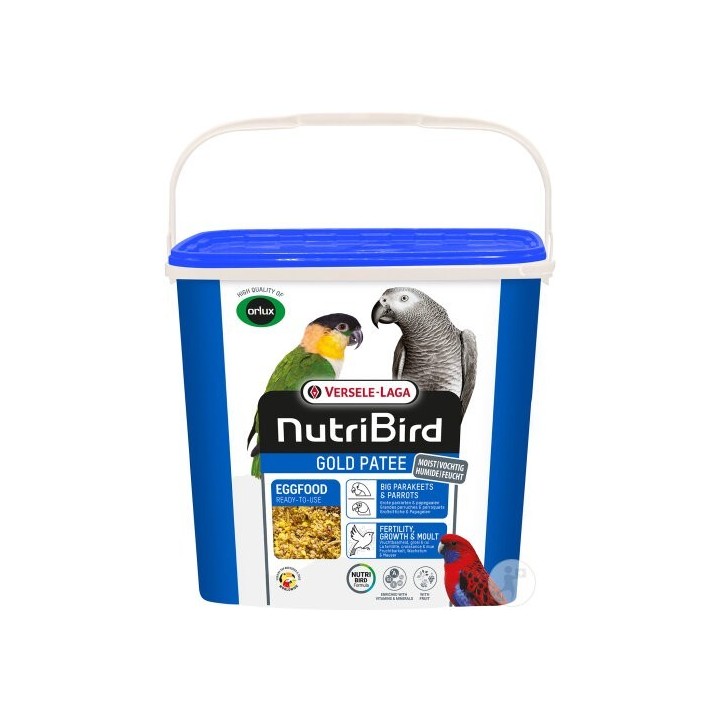 NutriBird Gold Patée Grandes Perruches et Perroquets 5kg
