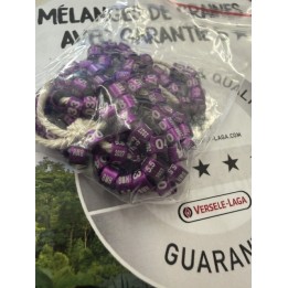 10 Bagues alu année 2027 couleur violet gravure blanche 5.5 mm