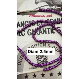 10 Bagues alu année 2027 couleur violet gravure blanche 2.5 mm