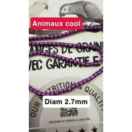 10 Bagues alu année 2027 couleur violet gravure blanche 2.7mm