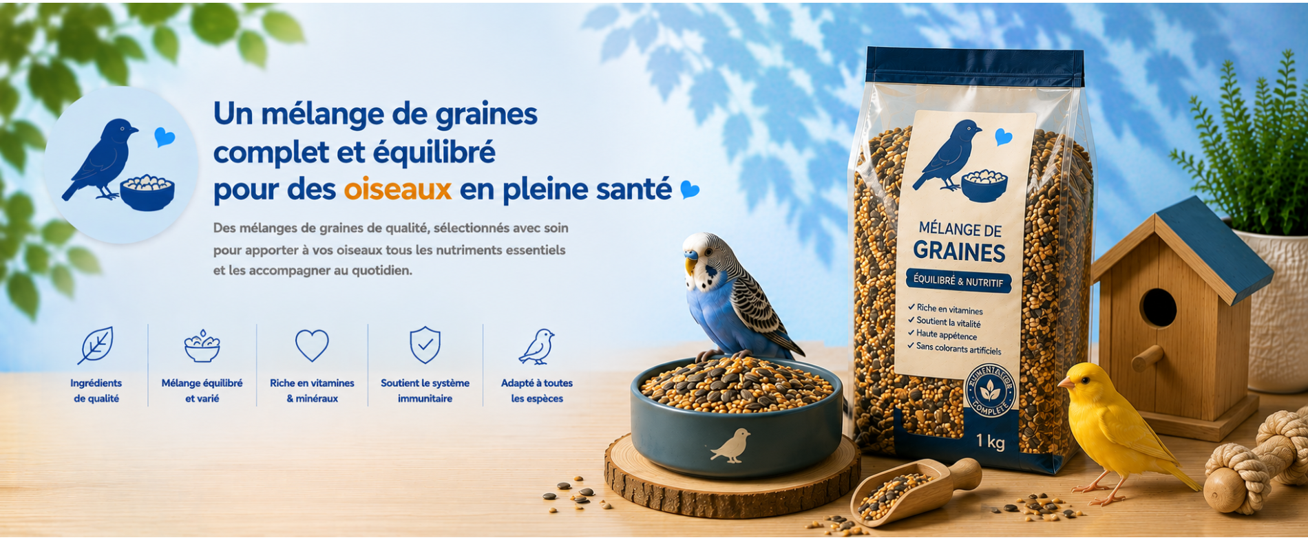 Mélanges de graines pour oiseaux | AnimauxCool