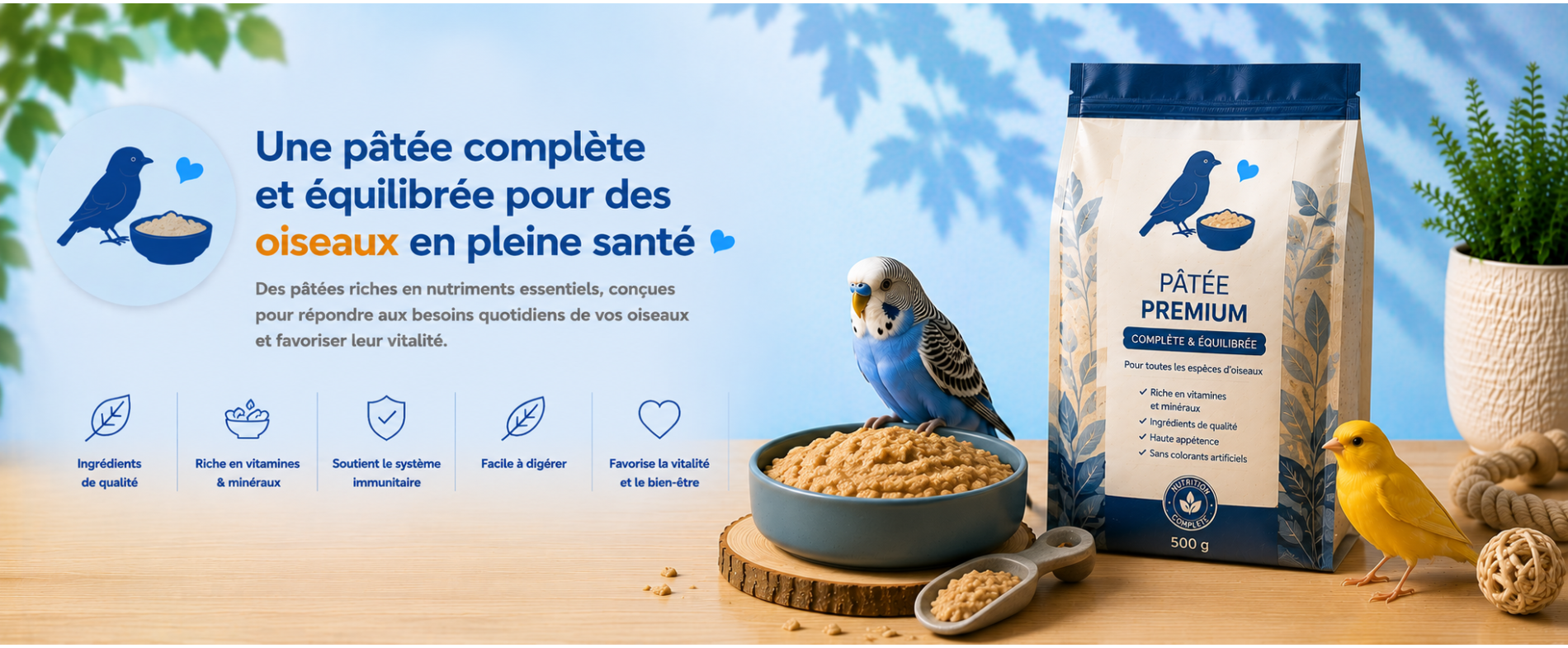 Pâtées pour oiseaux | Compléments alimentaires | AnimauxCool