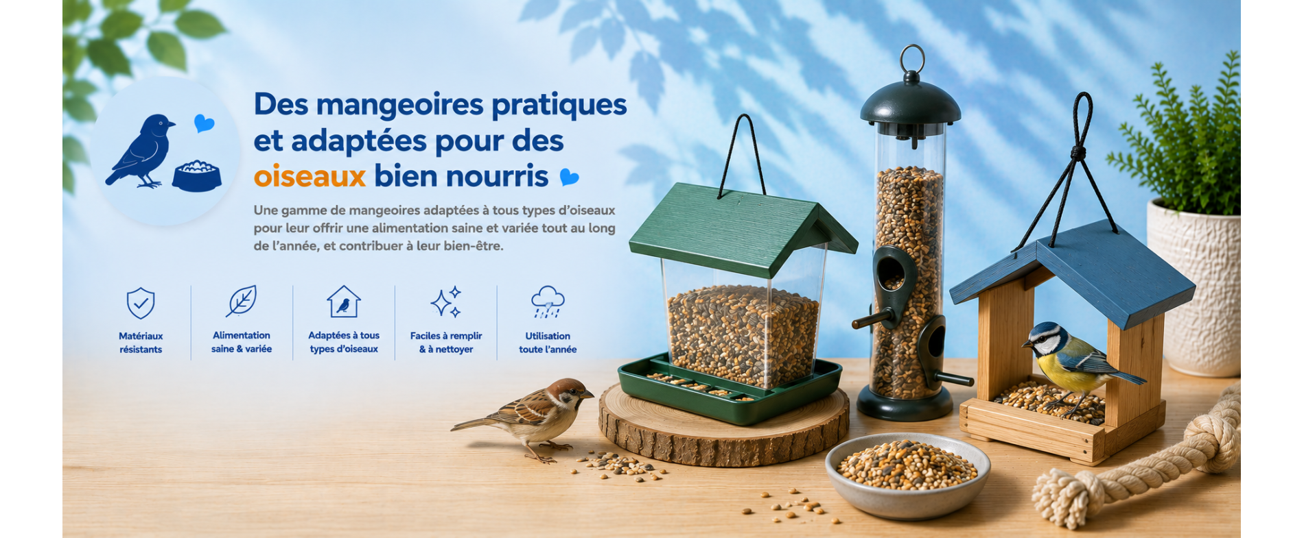 Mangeoires pour oiseaux | Accessoires de cage | AnimauxCool