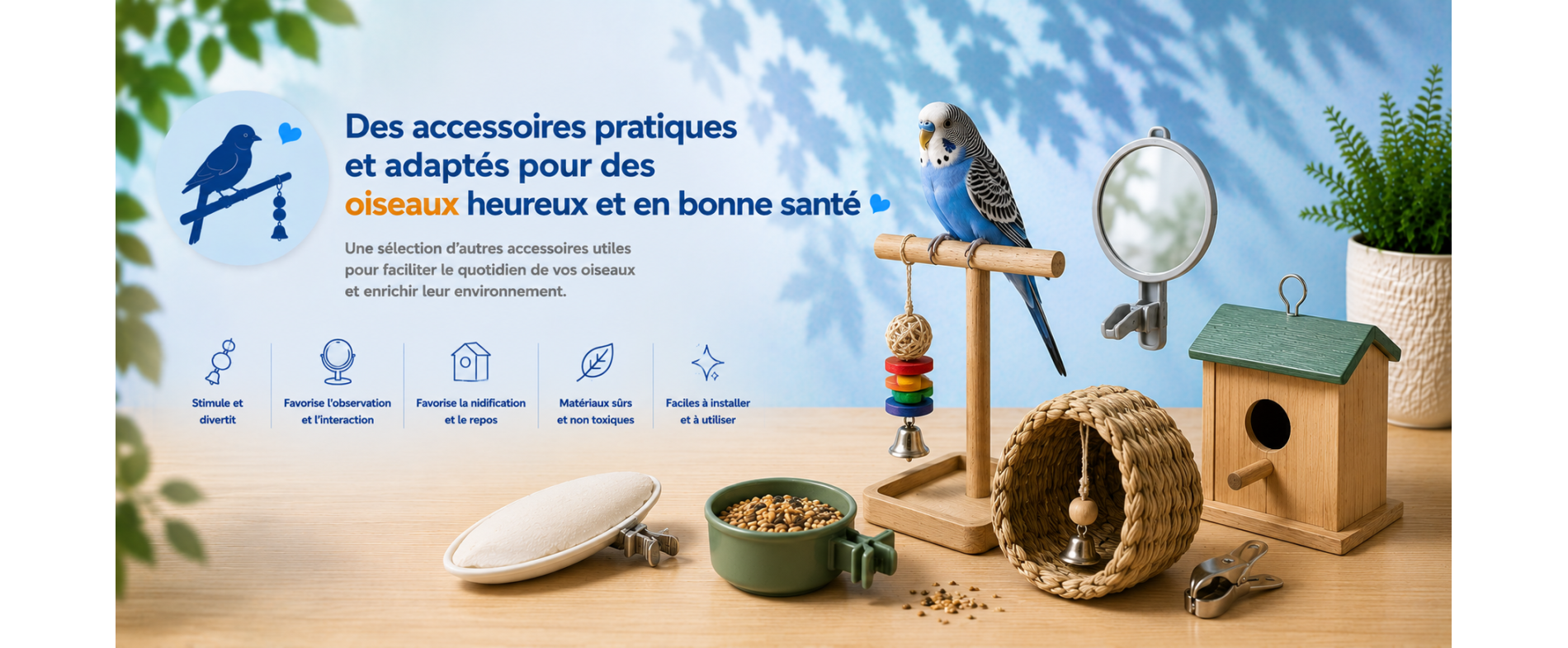 Autres accessoires pour oiseaux | AnimauxCool
