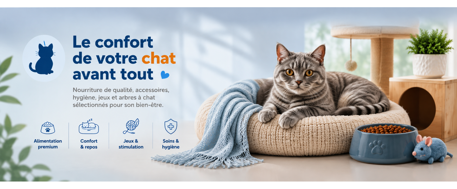 Accessoires, alimentation et soins pour chats | AnimauxCool