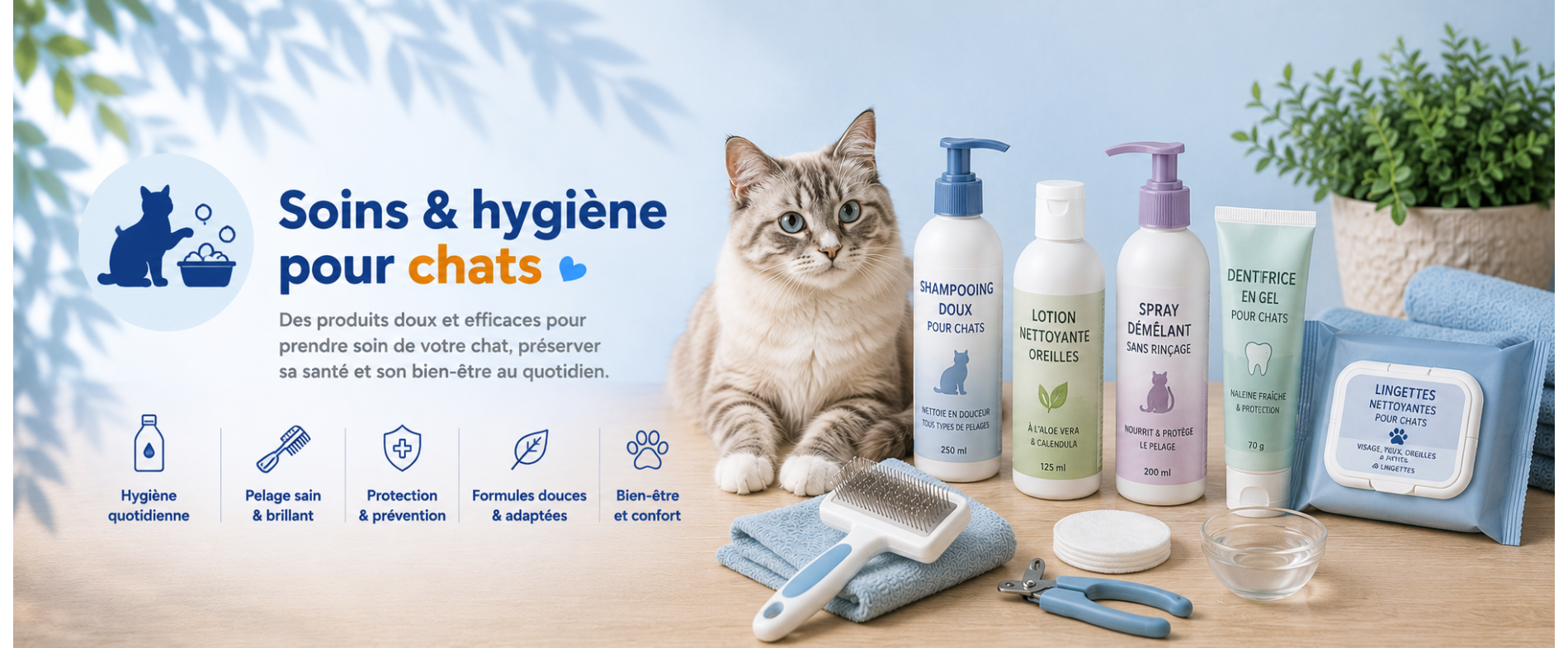 Soins et hygiène pour chats | AnimauxCool