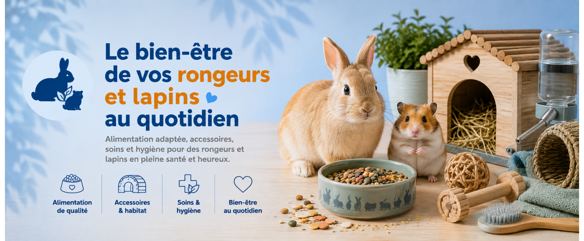 Accessoires, alimentation et soins pour rongeurs | AnimauxCool