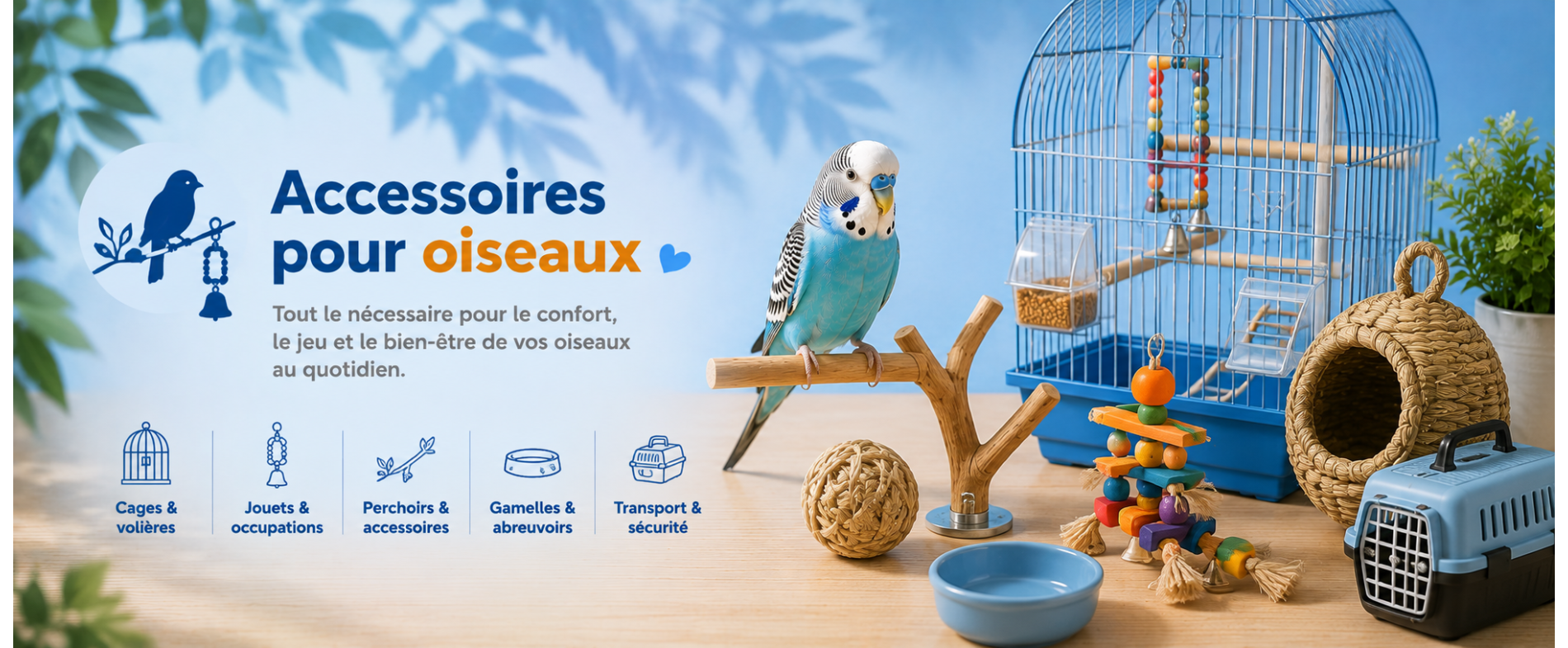 Accessoires pour oiseaux | AnimauxCool